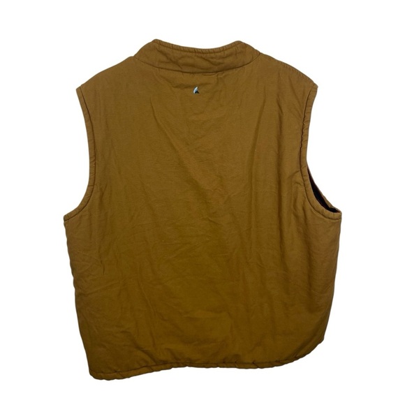 Tailor Vintage Pur Tec canvas vest Red Buffalo Plaid Lined Jacket Men’s large - Picture 4 of 7